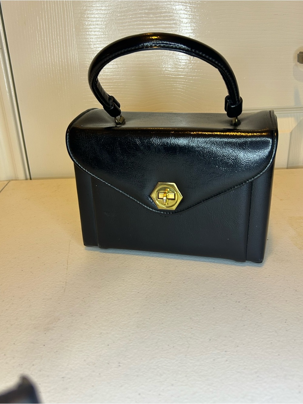 Garay Vintage Purse from 1960’s Black Mini Top-Handle Bag - Picture 3 of 11